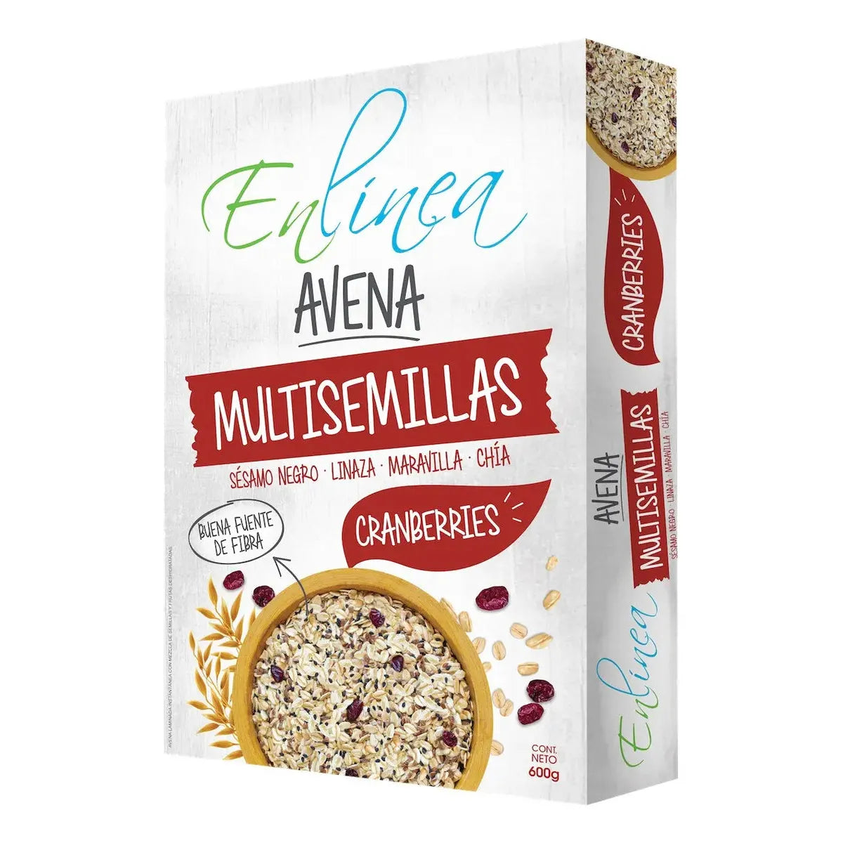 Avena Sin Azúcar Multisemillas con Cranberries 600g