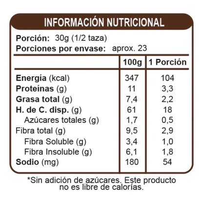 Muesli Sin Azúcar Cacao 700g