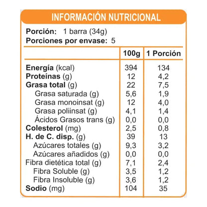 Barra de Almendra con Chocolate Sin Azúcar 34g | Pack de 5