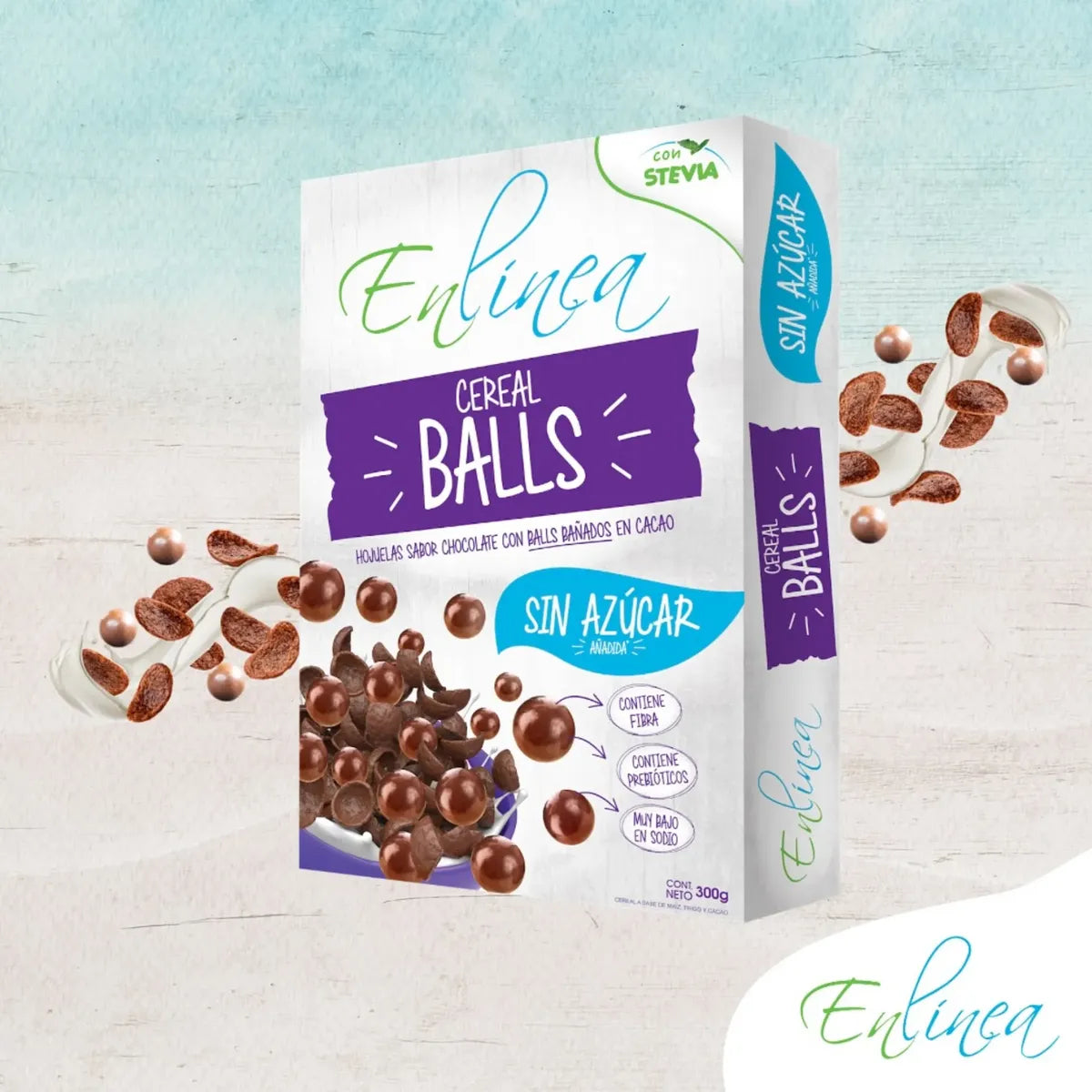 Cereal Sin Azúcar Hojuela Chocolate Con Balls Bañados En Cacao