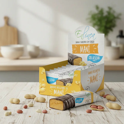 Barra Maní Cubierta Chocolate Sin Azúcar 20un De 34g