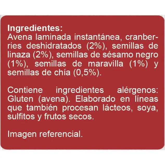 Avena Sin Azúcar Multisemillas con Cranberries 600g