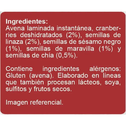 Avena Sin Azúcar Multisemillas con Cranberries 600g