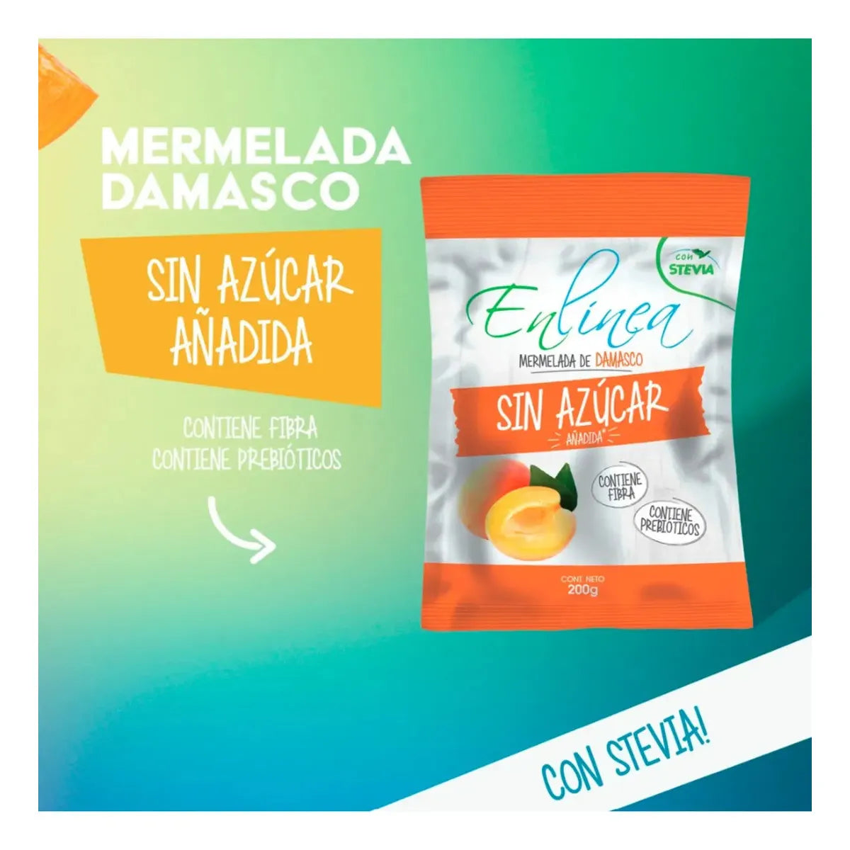 Mermelada de Damasco Sin Azúcar 200g