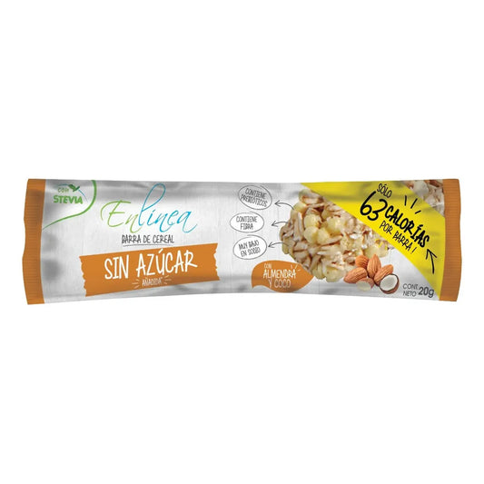 Barra Cereal Sin Azúcar Almendra Y Coco 6un De 20g