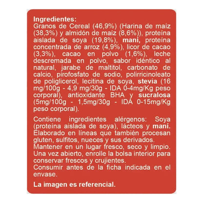 Cereal Sin Azúcar Proteína Relleno Sabor Chocolate 300g