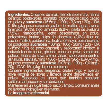Barra Cereal Sin Azúcar Crema Avellanas 6un De 20g