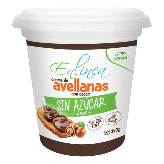 Crema De Avellanas Sin Azúcar Con Cacao 350g