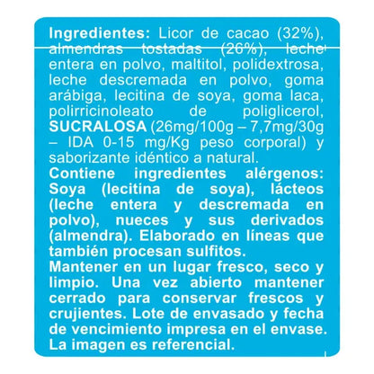 Almendras Sin Azúcar 60% Cacao