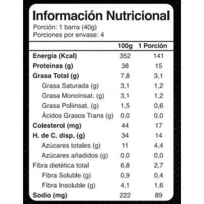 Barras De Proteína Energy Chocolate Sin Azúcar 160g