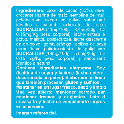Balls Crocantes Sin Azúcar con Chocolate 60% Cacao