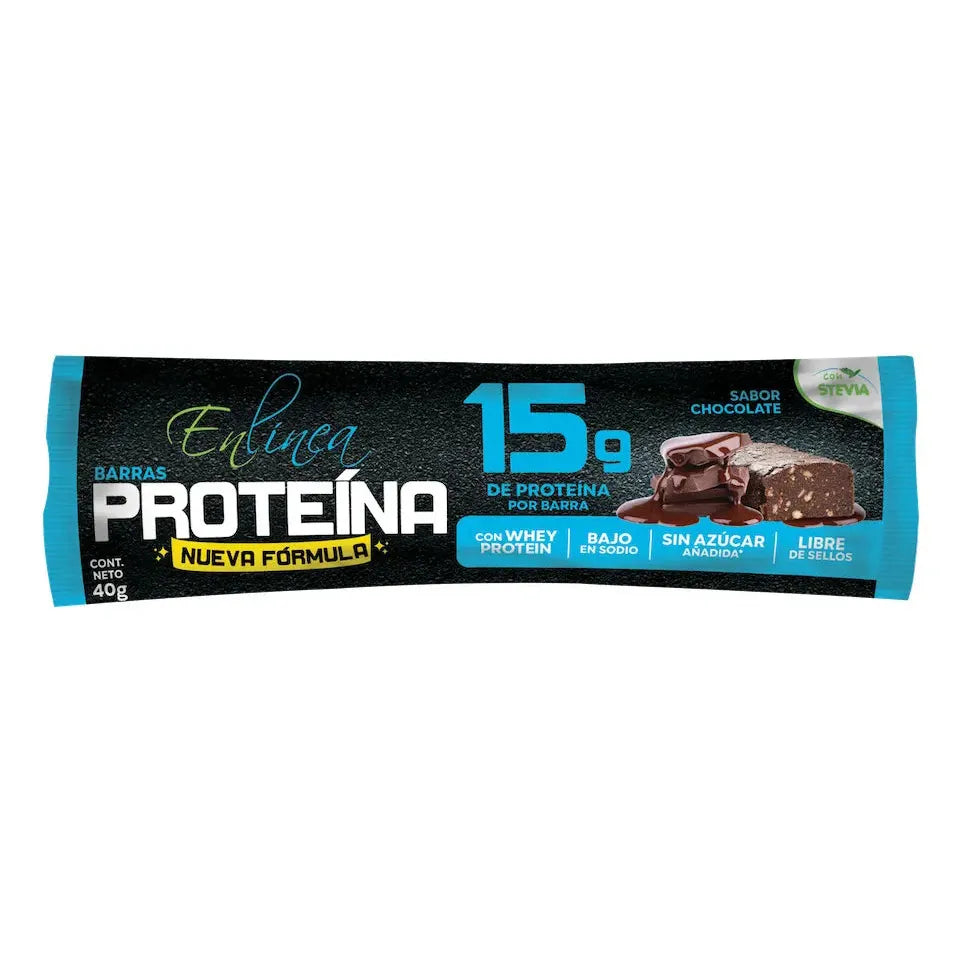Barras de Proteína con Chocolate Sin Azúcar | Pack de 20