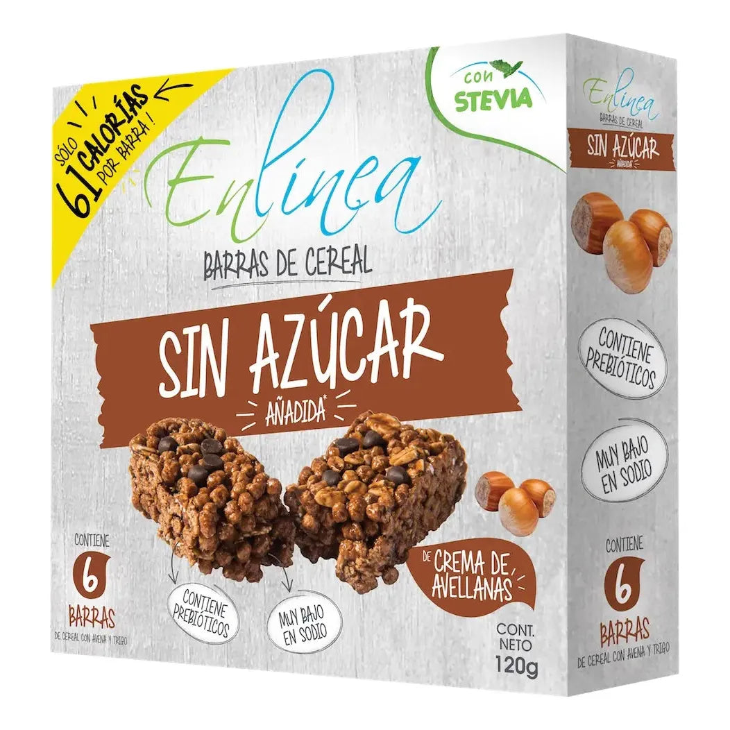 Barra Cereal Sin Azúcar Crema Avellanas 6un De 20g