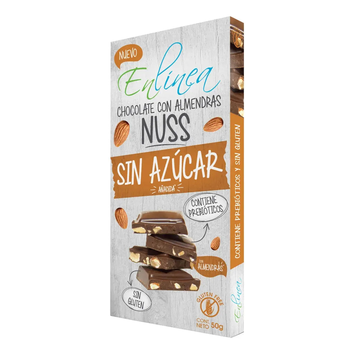 Chocolate  Sin Azúcar con Almendras