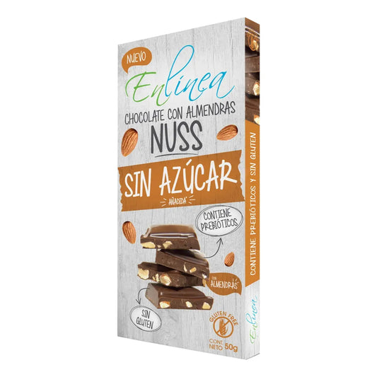 Chocolate  Sin Azúcar con Almendras