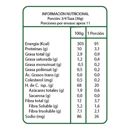 Cereal Sin Azúcar Hojuela de Chocolate 330g