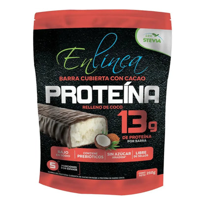 Barras de Proteína con Chocolate Coco Sin Azúcar| Pack de 5