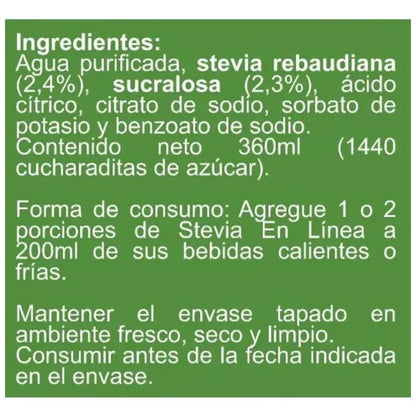 Endulzante Líquido con Stevia y Sucralosa 180ml