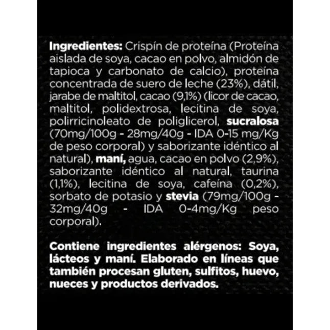 Barras De Proteína Energy Chocolate Sin Azúcar 160g