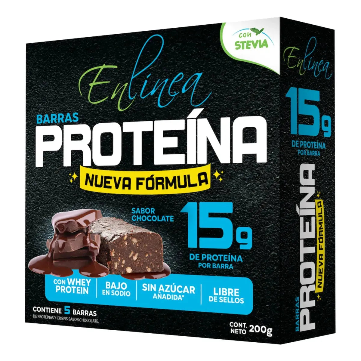 Barras De Proteína Sin Azúcar sabor Chocolate