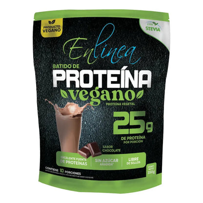 Batido Proteína Vegano, Sin Azúcar, 350g Sabor Chocolate