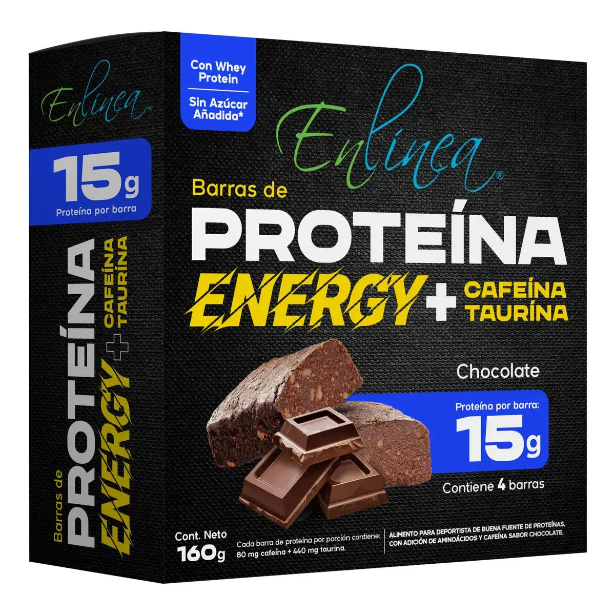 Barras De Proteína Energy Chocolate Sin Azúcar 160g