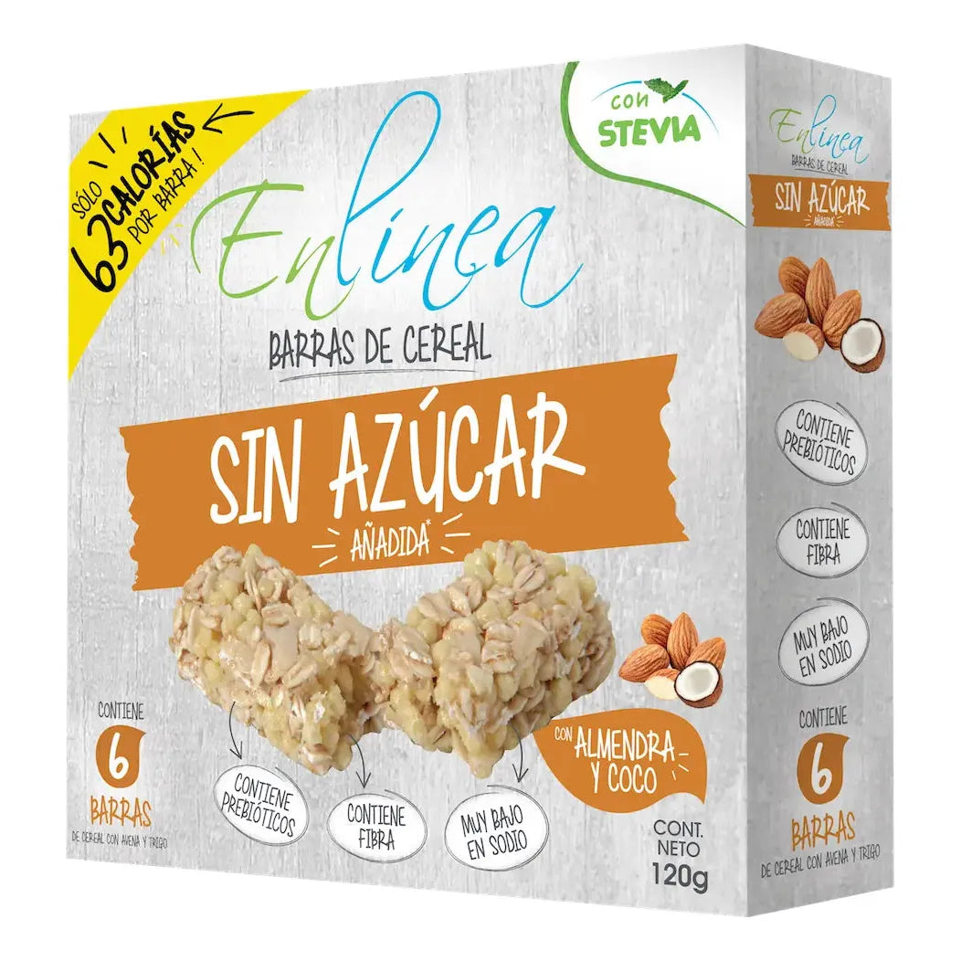 Barra Cereal Sin Azúcar Almendra Y Coco 6un De 20g