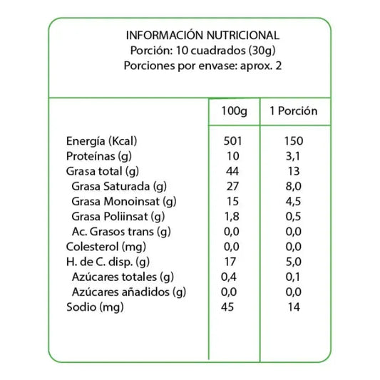 Chocolate Sin Azúcar 85 % Cacao