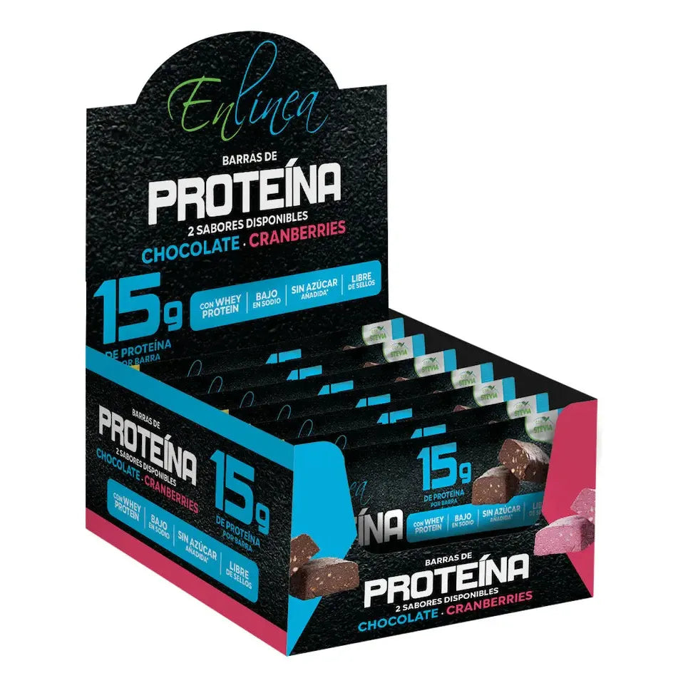 Barras de Proteína con Chocolate Sin Azúcar | Pack de 20