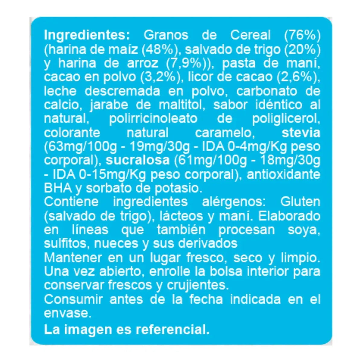 Cereal Sin Azúcar Relleno de Chocolate 360g